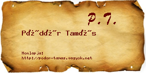 Pödör Tamás névjegykártya
