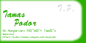 tamas podor business card